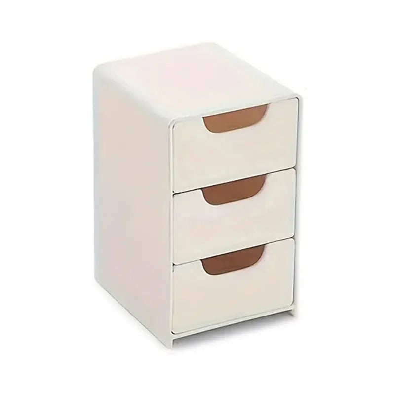 Chic 3-Tier Desk Organizer with Drawers - Ideal for Office Supplies, Jewelry & Cosmetics Storage - Portable Divider Box