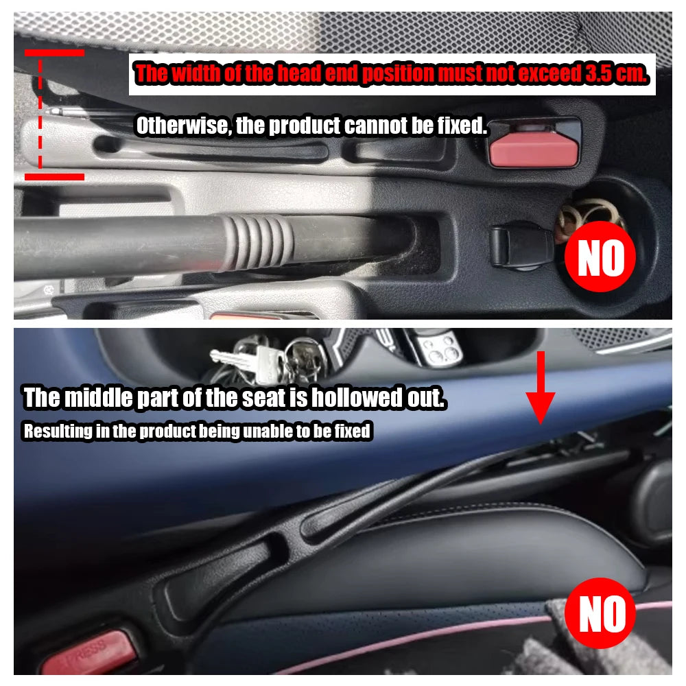 2pcs Car Seat Gap Filler, Dual Slot Design, Car Interior Accessories, Phone & Key Storage Box, Car Slot Pad, Seat Gap Fillers