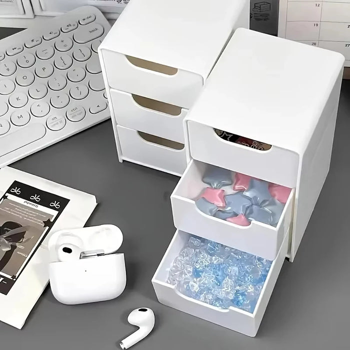 Chic 3-Tier Desk Organizer with Drawers 