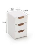 Chic 3-Tier Desk Organizer with Drawers - Ideal for Office Supplies, Jewelry & Cosmetics Storage - Portable Divider Box